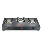 Prestige Magic Plus GTMP-03 Glass Manual Gas Stove  (3 Brass Burners)