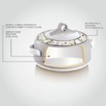 Nayasa Coral Insulated Inner Stainless Steel Casserole Set of 3 (1500, 2500 & 3500ml) - Image 3