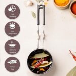 SHRI RAM-Iron Tadka Pan with Steel Handle for Kitchen | Compatible with Gas Stove | Dal Tadka Pan for Cooking | Black - Image 3