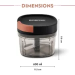 Borosil EazyPull Chopper, 600ml - Image 2