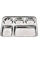 STAINLESS STEEL LAZER BHOJANTHAL 5IN1- SET OF 6PCS - Image 2