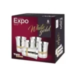 EXPO GLASS SET-SET OF 6 WITH BRASS BAND - Image 2