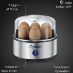 Prestige Electric Egg Boiler PEB-01 350Watt Boils 7 Eggs at Once, One-Touch Operation Stainless Steel Body & Heating Plate Auto Switch-Off for Safe Cooking - Image 2