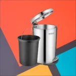 MINTAGE STAINLESS STEEL PEDAL BIN WITH LID - Image 3