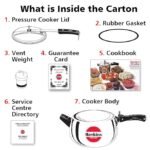 Hawkins Contura Pressure Cooker, Handi Inner Lid Cooker, Silver , Aluminium - Image 3