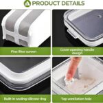 Greek Yogurt & Curd Maker - 1100ml Fine Mesh Strainer with Lid | Multifunctional Yogurt Filter | Curd Maker for Home | Perfect for Homemade Yogurt, Curd, Cheese Maker (Pack of 1) - Image 3