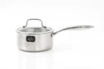 SOLVEE- STAINLESS STEEL TRIPLY SAUCEPAN | TEAPAN WITH GLASS LID - Image 2