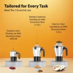 HAVELLS HEXO PLUS MIXER GRINDER-1100W 3 JAR - Image 2